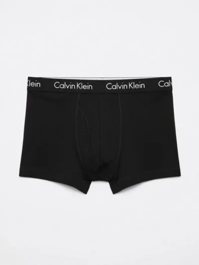 Black Calvin Klein men's boxer briefs with elastic waistband